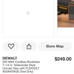 Dewalt 20v Flexvolt 7/14 Circular Saw 