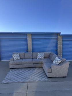 FREE DELIVERY - Modern Gray Sectional Sofa