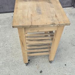 Butcher block table