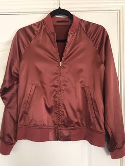 Silky Light XS Uniqlo Bomber Jacket in Maroon/Plum