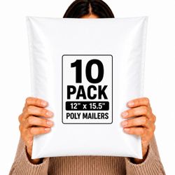 POLY MAILERS 12X15.5 WHITE SELF SEAL SHIPPING BAGS 5/10/15/25/100+ PACKS