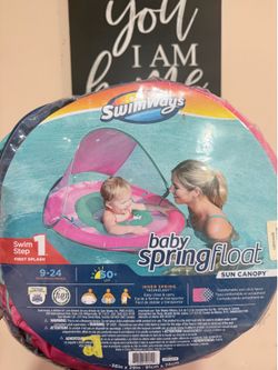 Baby floaty with canopy