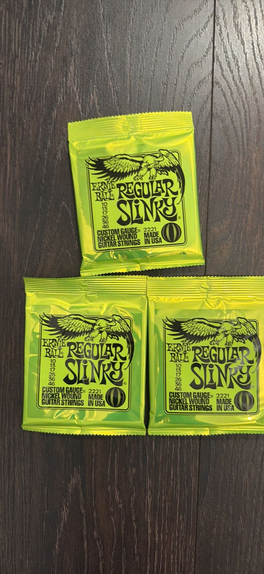 Ernie Ball Custom Gage Nickel Wound Guitar Strings 3 Pack