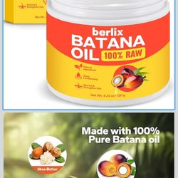Berlix Raw Batana Oil for Hair Growth (4.23 oz), Pure and Natural, Unrefined 100% Raw Batana Oil Paste to Repair, Strengthen, Regrow & Nourish Damaged