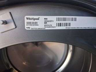 Whirlpool HE washer and dryer