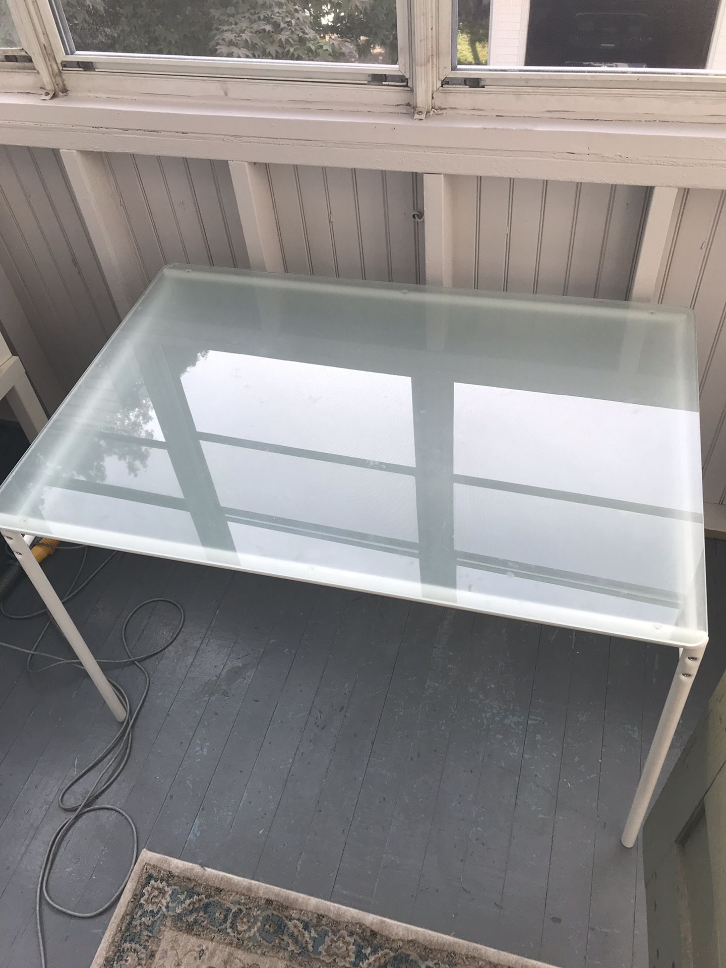 Glass kitchen table