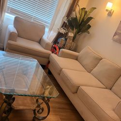 Couch , arm chair & table