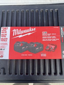 M18 18-Volt Lithium-Ion XC Starter Kit with Two 5.0Ah Batteries and Charger