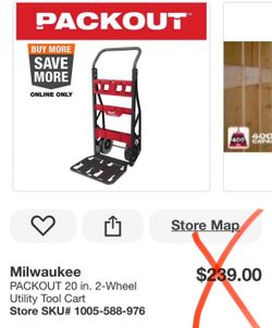 Milwaukee PACKOUT 20 in. 2-Wheel Utility Tool Cart