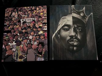 Biggie/2pac and Music Industry Canvas Artwork