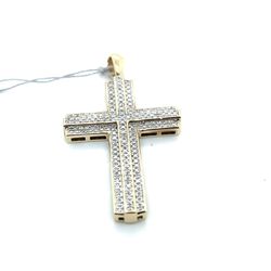 14kt Gold Diamond Cross Pendant 5.80grams 158643 12