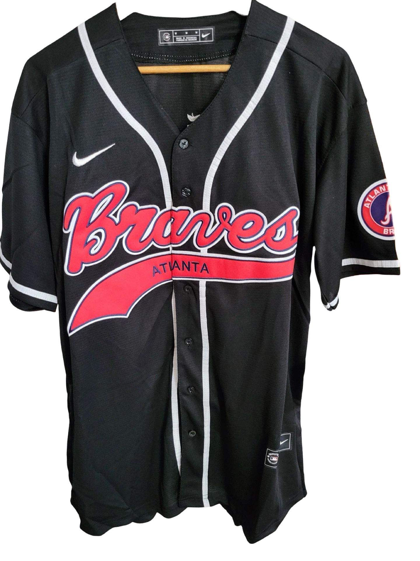 Atlanta Braves #13 Ronald Acuña Jersey Black M XL