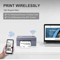 Bluetooth Shipping Label Printer - 4x6 Wireless Label Printer for Shipping Packages, Thermal Label Printer Compatible with Shopify Ebey Amazon Etsy Fe
