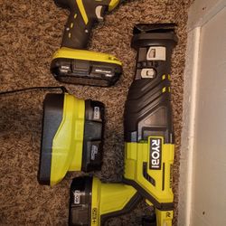 RYOBI 18V Brushless Sawzall And Impact Driver