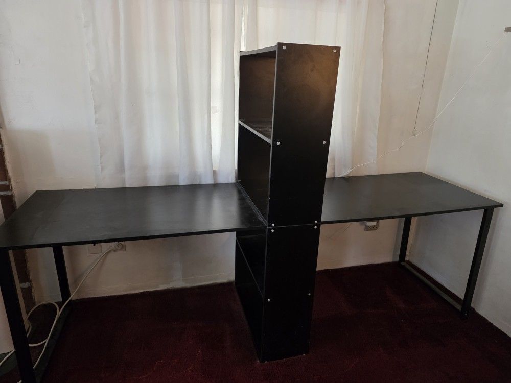 Used Black Office Furniture Desk For 2