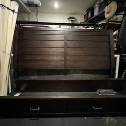 King Bed Frame With Slats