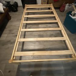 Pine Twin Bed Frame With Slats 