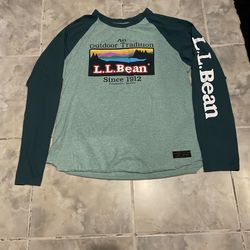 L.L. Bean Todd Snyder Shirt Men’s Large Green Long Sleeve Raglan Pullover