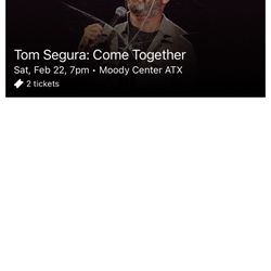 Tom Segura Tickets Feb 22 Moody Center
