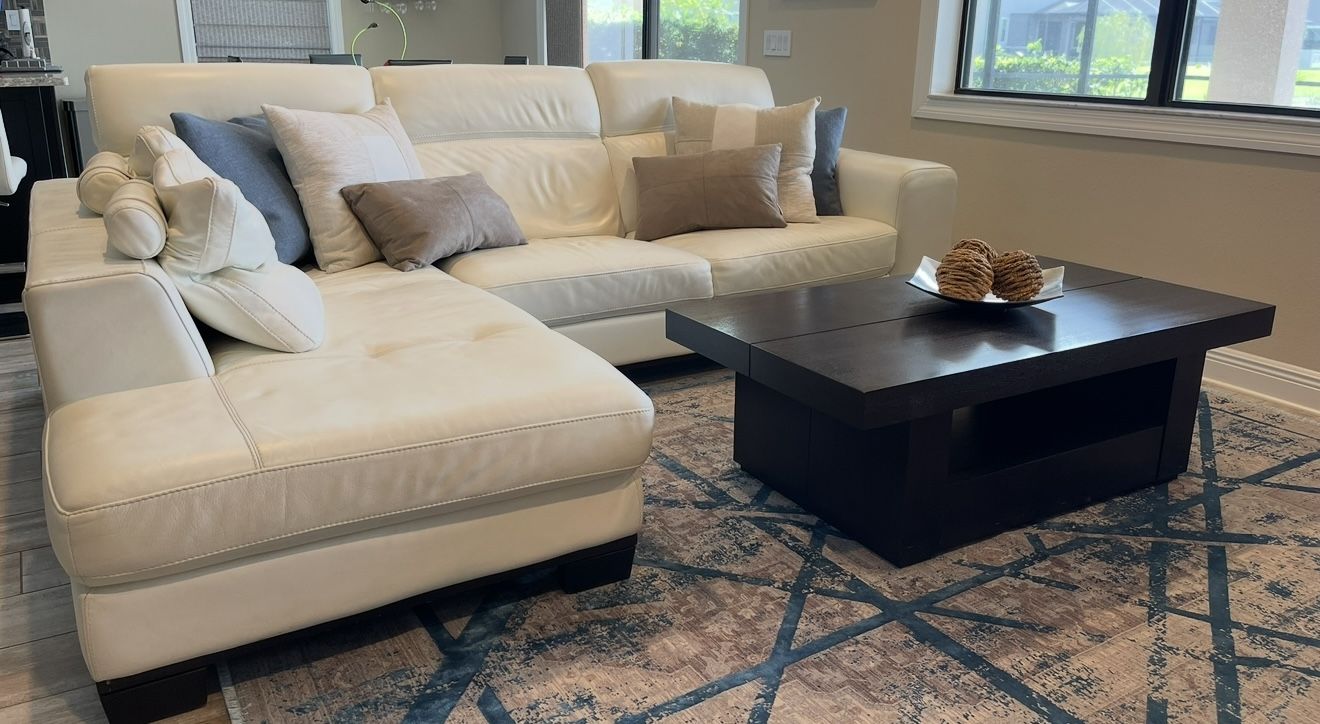 Sofa- White Leather
