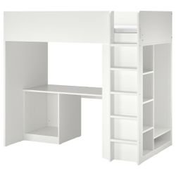 IKEA Loft Bed Frame with Desk (needs Wardrobe) 