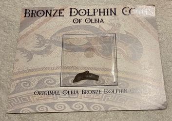 Ancient Bronze Dolphin Coin of Olbia 500-400 BC from Ancient Greece!