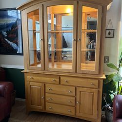 Wooden Display and Storage Hutch