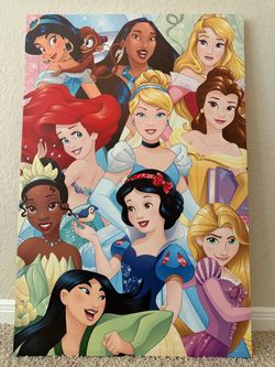Disney Princess Wall Art Canvas – Girls’ Room Decor