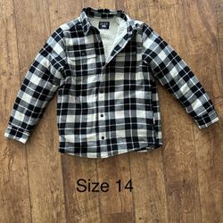 Boys Size 14 Sherpa Lined Jacket