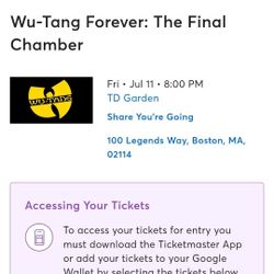 Wu-Tang TICKETS 