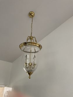 Gold and Glass Chandelier