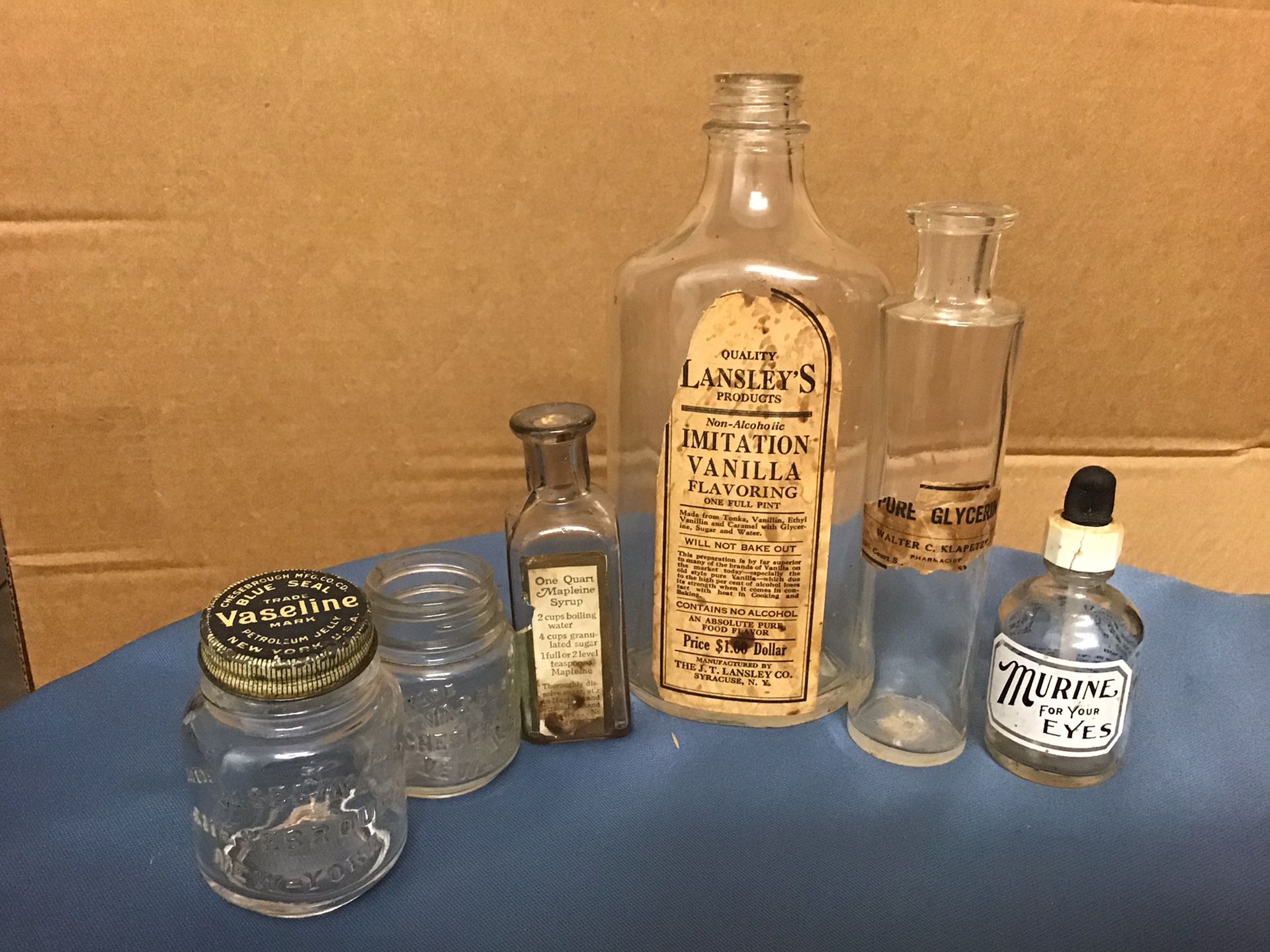 Vintage bottles/jars. All came from my family estate in Syracuse, NY