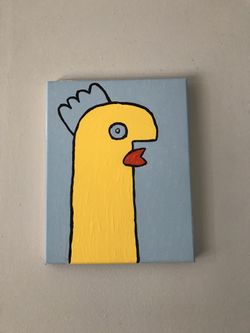 “Pollito” acrylic on canvas painting