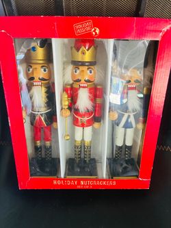 Holiday Passport Wooden Nutcracker Set of 3