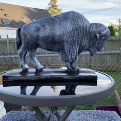 The Old, Gray Buffalo Statue