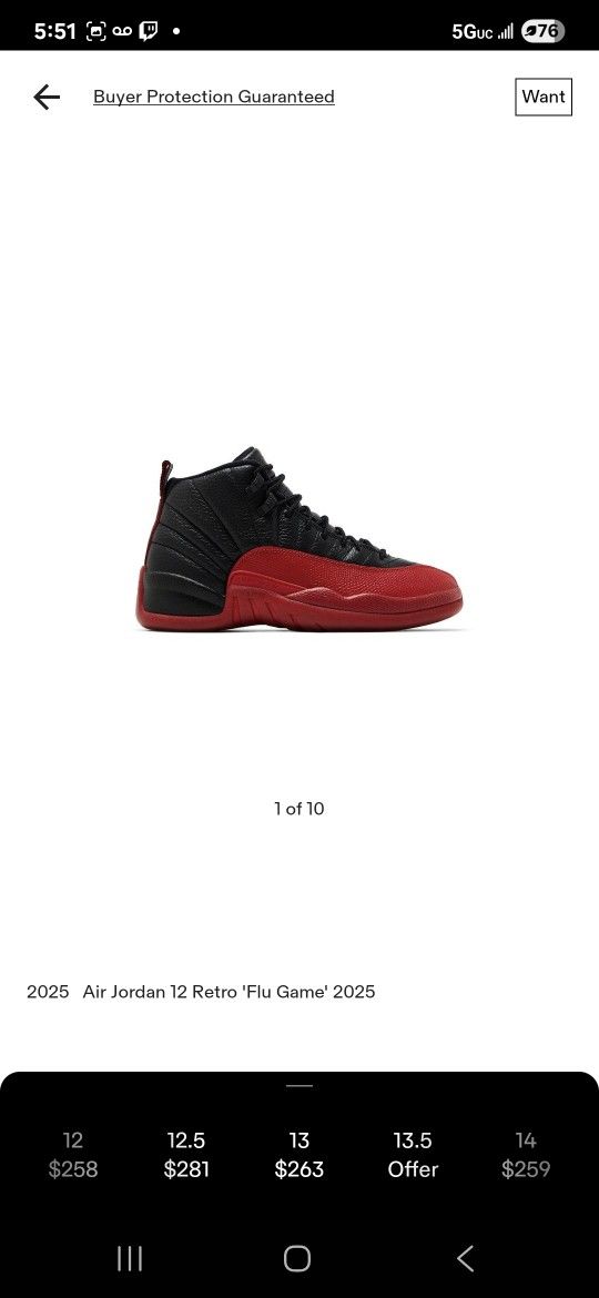 Jordan 12 Flu Game
