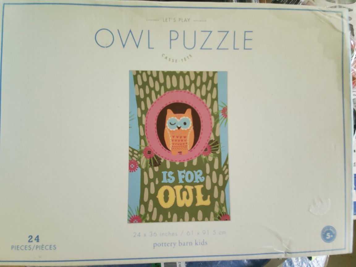 Pottery Barn Kids "O is for Owl" Puzzle