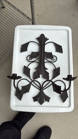 Double candle wall sconce