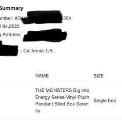 THE MONSTERS Big Into Energy Series Serenity
