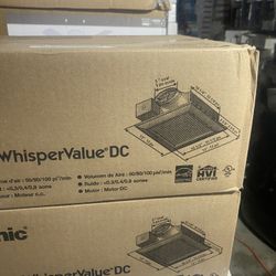 WhisperValue DC Pick-A-Flow 50, 80 or 100 CFM Ceiling or Wall Low Profile Housing Depth Energy Star Bath Exhaust Fan