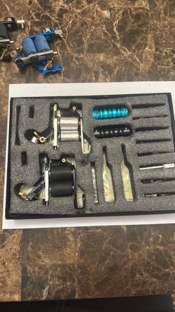 Tattoo Machine & Accessory Starter Bundle – 4 Machines, Power Supply, Foot Pedal, Grips, Inks & More!