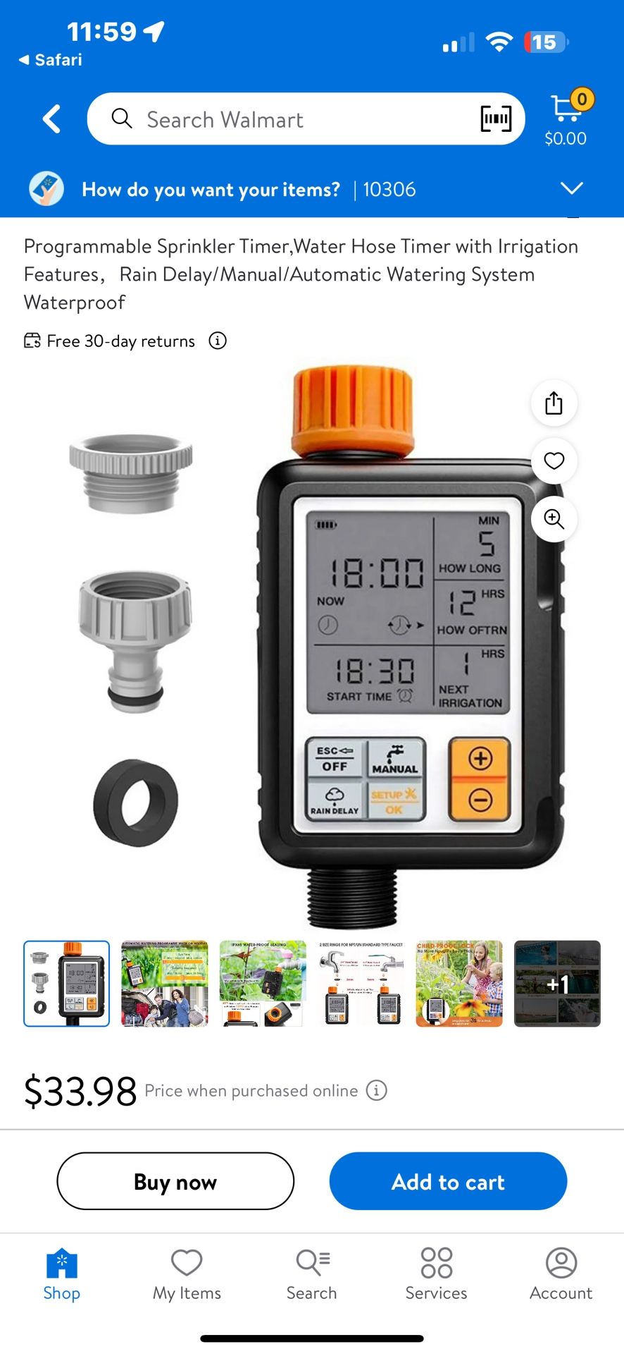 Programmable Sprinkler Timer with Irrigation Features