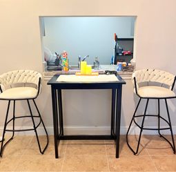 Two Bar Stools and Table Set