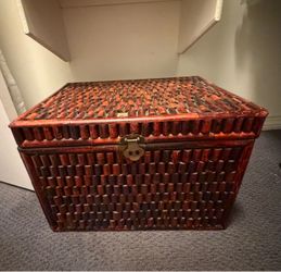 Decorative Woven Storage Trunk / Chest