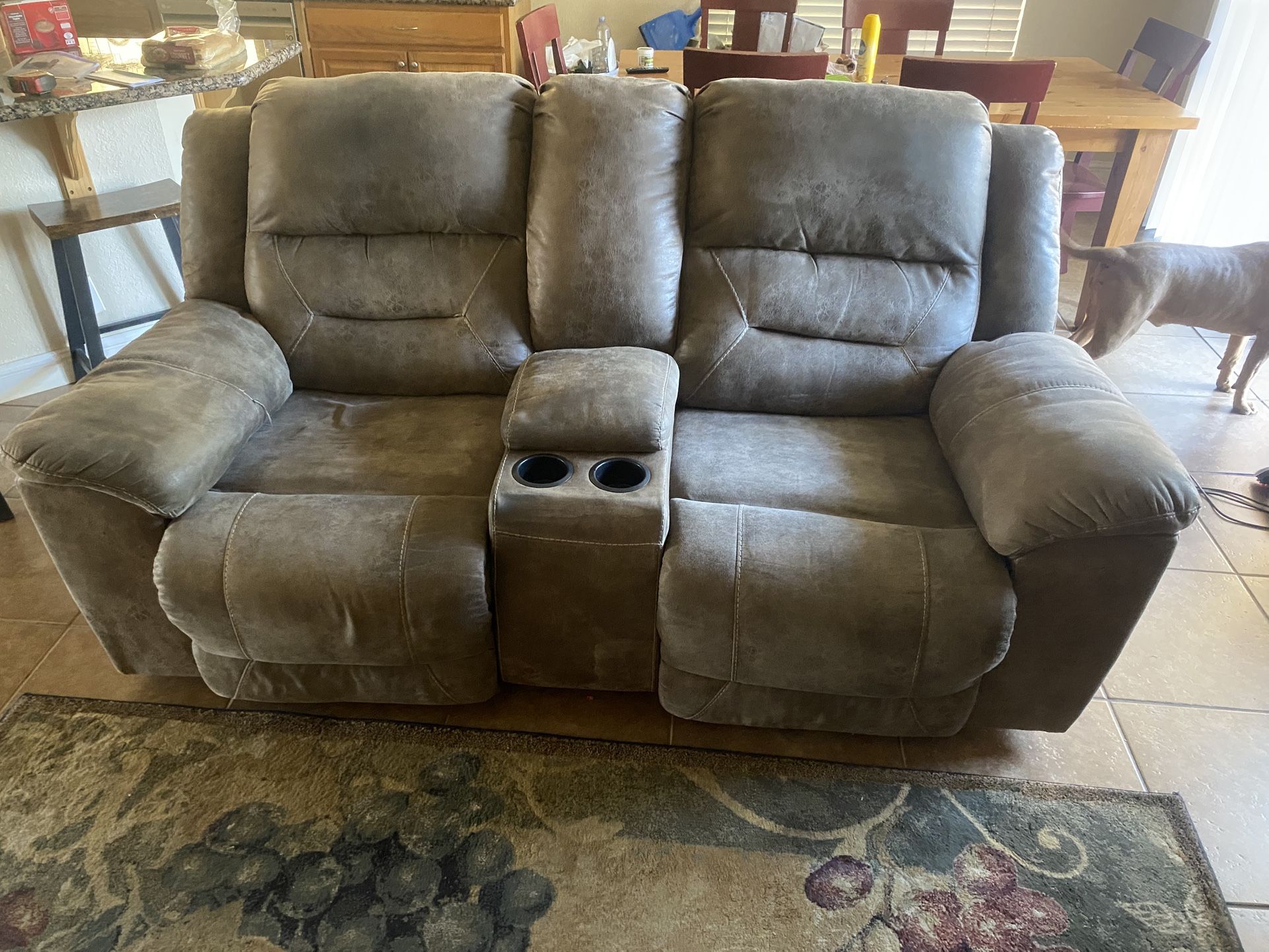 leather-ish electronic Reclining Couch