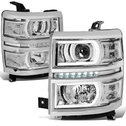 14-15 Chevy Silverado 1500 LED Headlights Faros Calaveras Micas Luces 