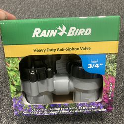 Rain Bird 3/4” Heavy Duty Anti Siphon  Sprinkler Valves $19