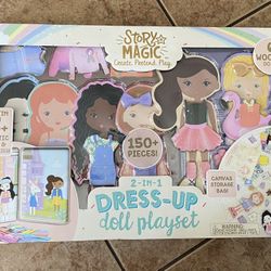 NEW! Story Magic 2-in-1 Dress Up Doll Playset