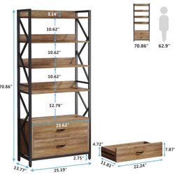 White Bookshelf With Drawers 
