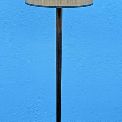 Vintage solid teak floor lamp
